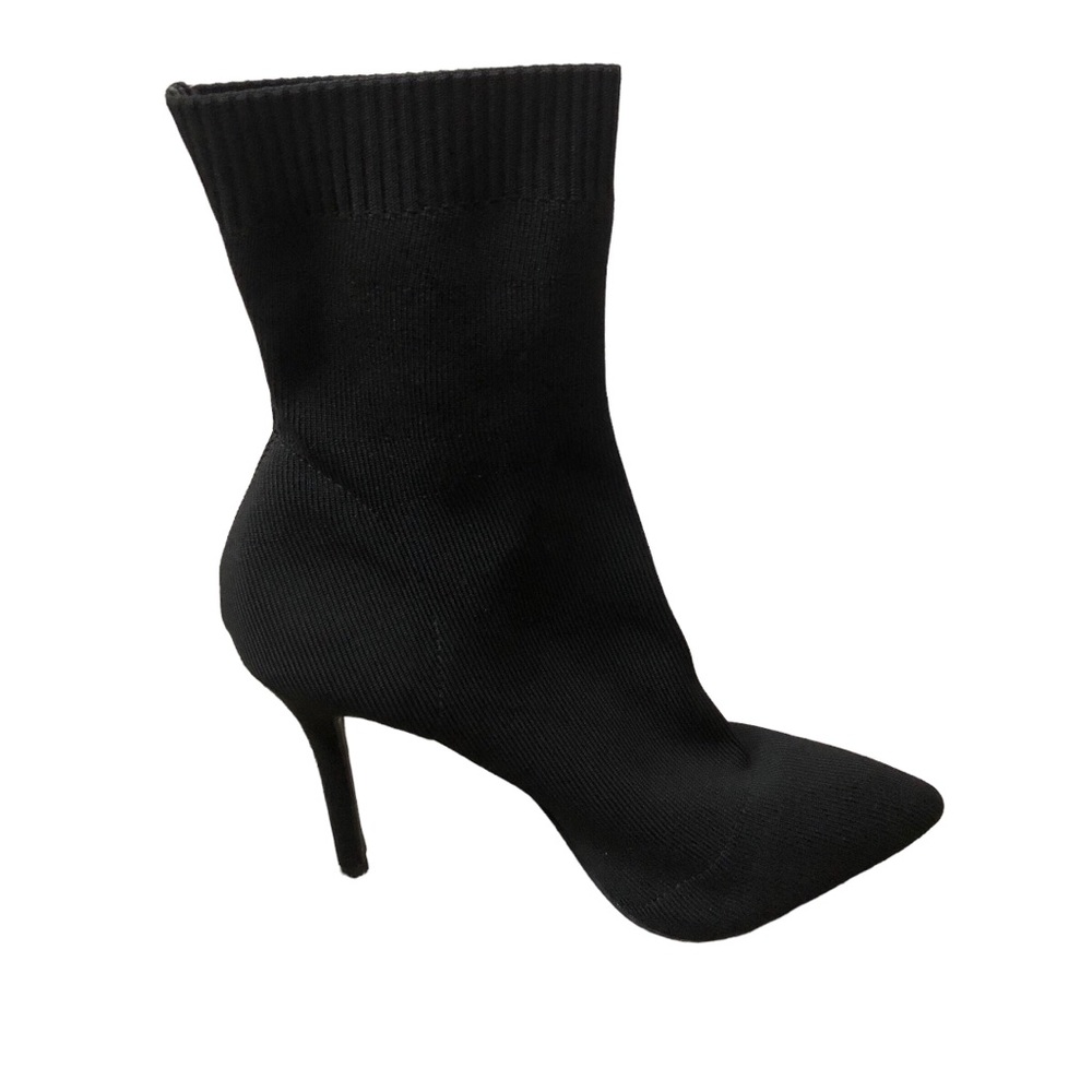 Forever 21 Black socks Pointed-Toe Stiletto Booties Sz 10